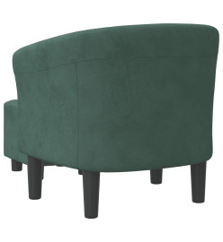 Fauteuil cabriolet avec repose-pied vert foncé velours