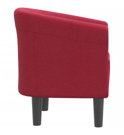 Fauteuil cabriolet rouge bordeaux tissu