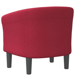 Fauteuil cabriolet rouge bordeaux tissu