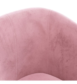 Fauteuil cabriolet rose velours