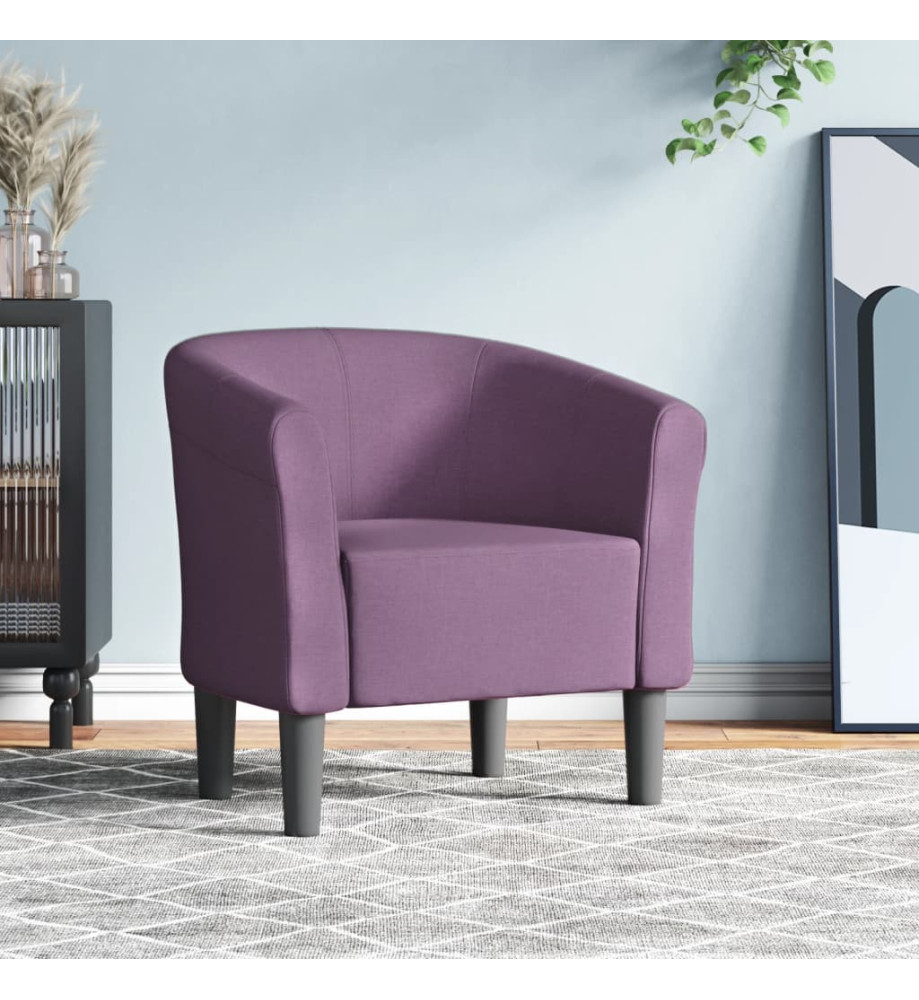 Fauteuil cabriolet violet tissu