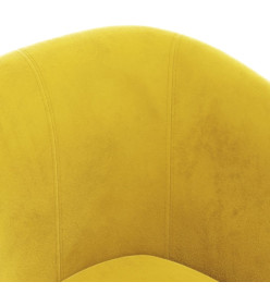 Fauteuil cabriolet avec repose-pied jaune velours