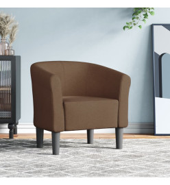 Fauteuil cabriolet marron tissu