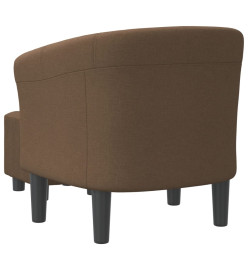 Fauteuil cabriolet avec repose-pied marron tissu