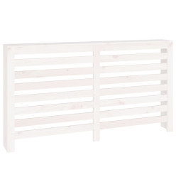 Cache-radiateur Blanc 153x19x84 cm Bois massif de pin