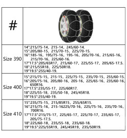 Chaînes antidérapantes 2 pcs 9 mm KN130