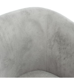 Fauteuil cabriolet gris clair velours