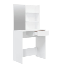 Ensemble de coiffeuse Blanc brillant 74,5x40x141 cm