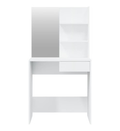 Ensemble de coiffeuse Blanc brillant 74,5x40x141 cm