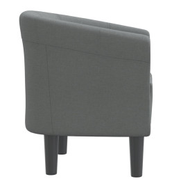 Fauteuil cabriolet gris foncé tissu