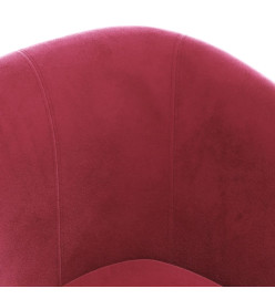 Fauteuil cabriolet rouge bordeaux velours