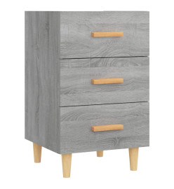 Table de chevet sonoma gris 40x40x66 cm bois d'ingénierie