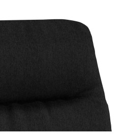 Chaise de relaxation avec repose-pied Noir Tissu