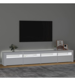 Meuble TV avec lumières LED Blanc 240x35x40 cm