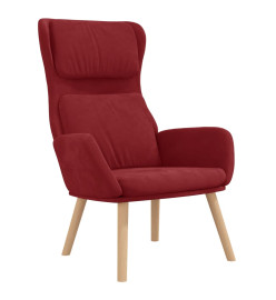 Chaise de relaxation Rouge bordeaux Velours