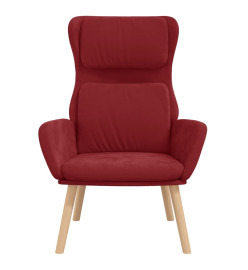 Chaise de relaxation Rouge bordeaux Velours