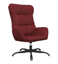 Chaise de relaxation avec tabouret Rouge bordeaux Tissu