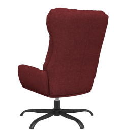 Chaise de relaxation avec tabouret Rouge bordeaux Tissu