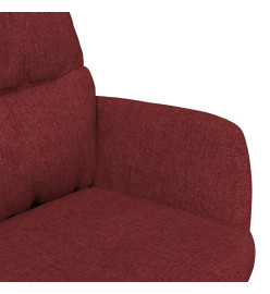 Chaise de relaxation avec tabouret Rouge bordeaux Tissu