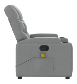 Fauteuil de massage inclinable Gris clair Tissu