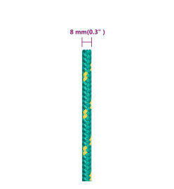 Corde de bateau Vert 8 mm 250 m Polypropylène