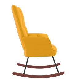 Chaise à bascule Jaune moutarde Velours