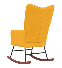 Chaise à bascule Jaune moutarde Velours