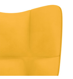 Chaise à bascule Jaune moutarde Velours