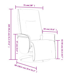 Fauteuil inclinable de massage repose-pieds noir similicuir