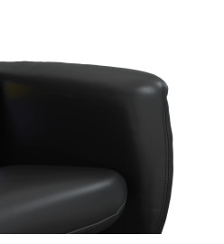 Fauteuil inclinable de massage avec repose-pied noir similicuir