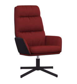 Chaise de relaxation avec tabouret Rouge bordeaux Tissu