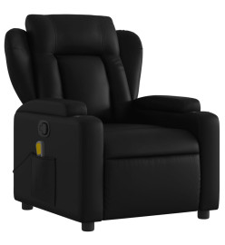 Fauteuil de massage inclinable Noir Similicuir