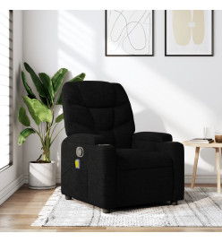 Fauteuil de massage inclinable Noir Tissu