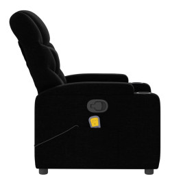 Fauteuil de massage inclinable Noir Tissu