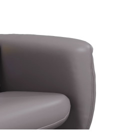 Fauteuil inclinable de massage avec repose-pied gris similicuir