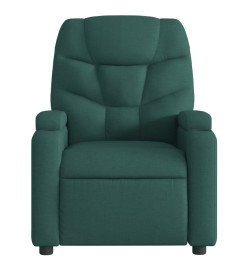 Fauteuil de massage inclinable Vert foncé Tissu