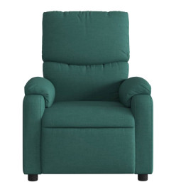 Fauteuil de massage inclinable Vert foncé Tissu