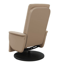 Fauteuil inclinable de massage repose-pieds cappuccino