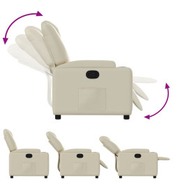 Fauteuil inclinable Crème Similicuir