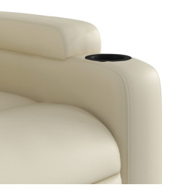 Fauteuil inclinable Crème Similicuir