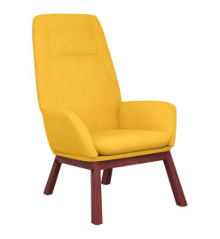 Chaise de relaxation Jaune moutarde Tissu