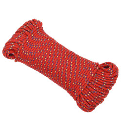 Corde de bateau Rouge 4 mm 500 m Polypropylène