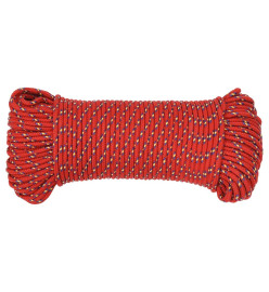 Corde de bateau Rouge 4 mm 500 m Polypropylène