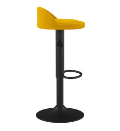 Tabourets de bar 2 pcs Jaune Velours