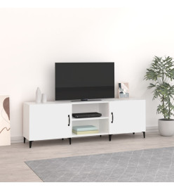 Meuble TV blanc 150x30x50 cm bois d'ingénierie