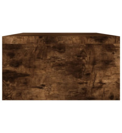 Support de moniteur Chêne fumé 100x24x13 cm Bois d'ingénierie