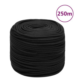 Corde de bateau Noir complet 10 mm 250 m polypropylène