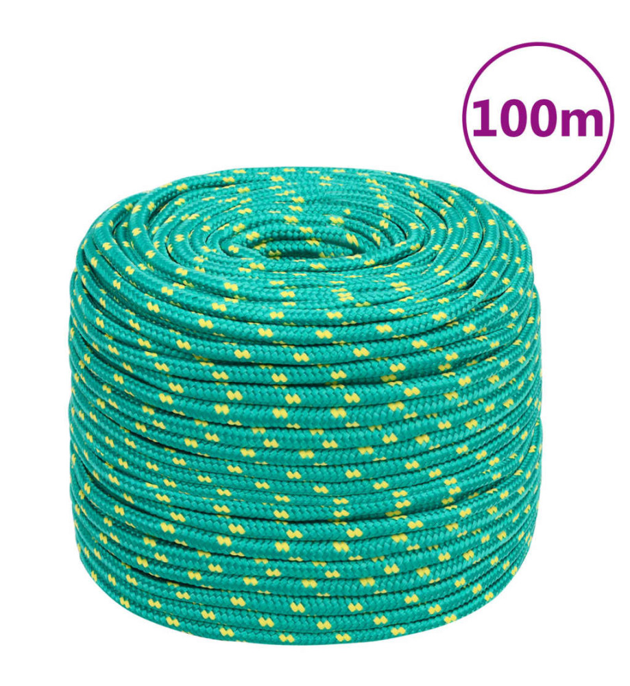 Corde de bateau Vert 8 mm 100 m Polypropylène