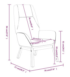 Chaise de relaxation Bleu Tissu