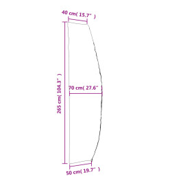 Housse de parapluie de jardin noir 265x50/70/40 cm oxford 420D